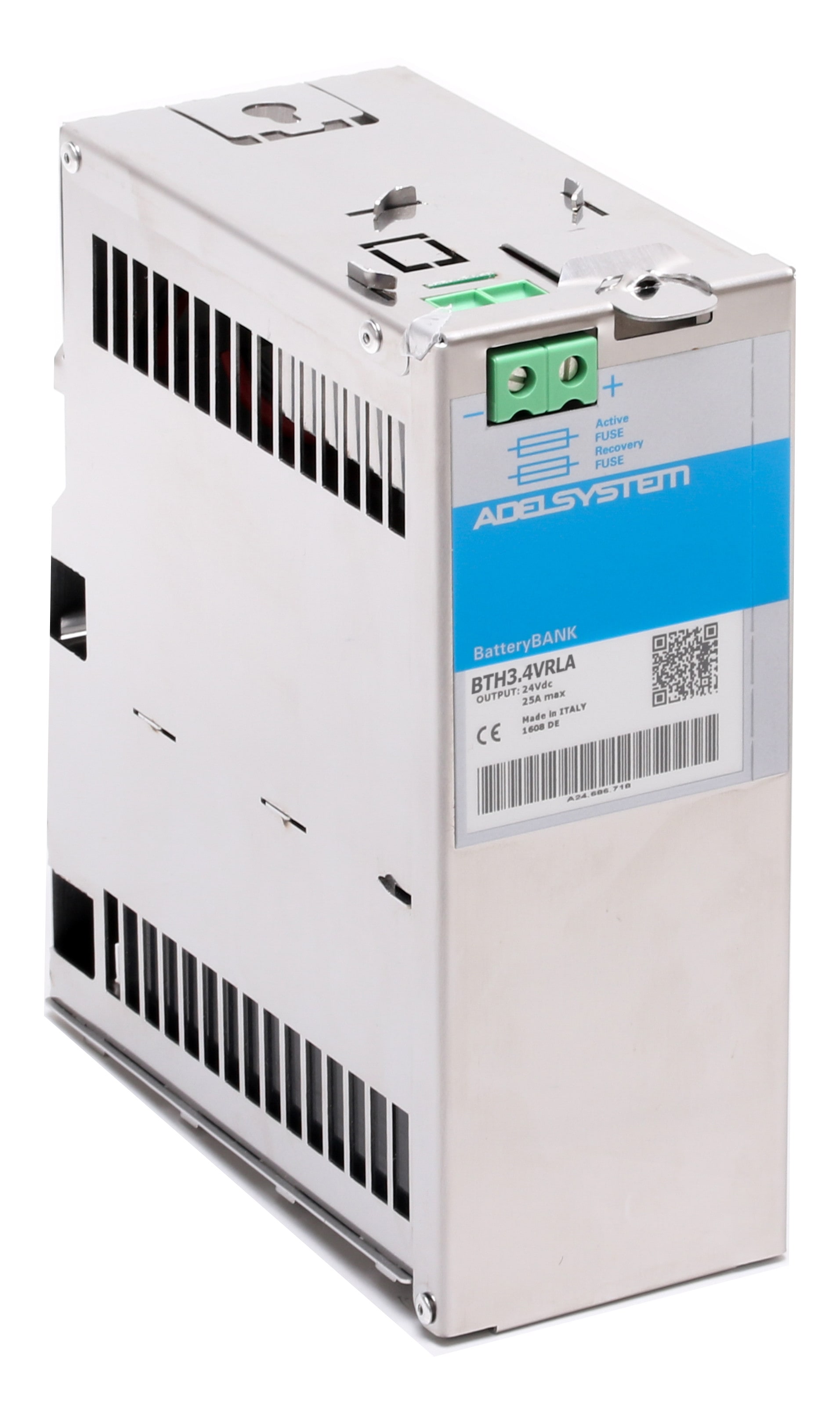 ADEL SYSTEM SRL - ADYBTH3.4VRLA Supporto per pacco batterie 2x 12VDC,3.4Ah