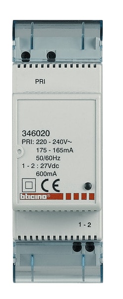 BTICINO BTI346020 ALIMENTATORE SUPPLEMENTARE 2DIN 230V