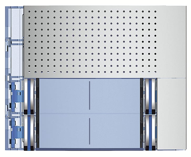 BTICINO BTI351081 FR PORTER BASE 4PLS DOPPIA FILA ALLMETAL