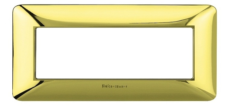 BTICINO BTIAM4806GOR MATIX - PLACCA 6P ORO LUCIDO