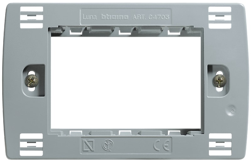 BTICINO BTIC4703 LUNA - SUPPORTO 3P PER SCATOLA RETTANGOL
