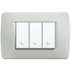 BTICINO BTIC4803GC LUNA - PLACCA 3P GRIGIO CHIARO