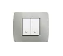 BTICINO - BTIC4819GC LUNA - PLACCA 2P CENTRATI GRIGIO CHIARO