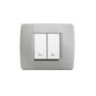 BTICINO BTIC4819GC LUNA - PLACCA 2P CENTRATI GRIGIO CHIARO