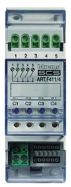 BTICINO BTIF411/4 REG-Aktor MyHome mit 4 SchlieBern als Sc