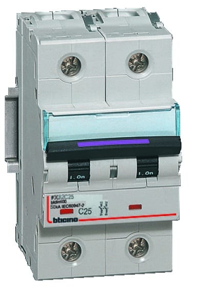 BTICINO BTIFX82C25 BTDIN500 - MAGNETOT 2P CURVA C 25A 50KA