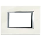 BTICINO - BTIHA4803BG AXOLUTE - PLACCA 3P BIANCO LIMOGES