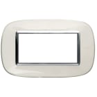 BTICINO - BTIHB4804DB AXOLUTE - PLACCA 4P BIANCO LIQUID