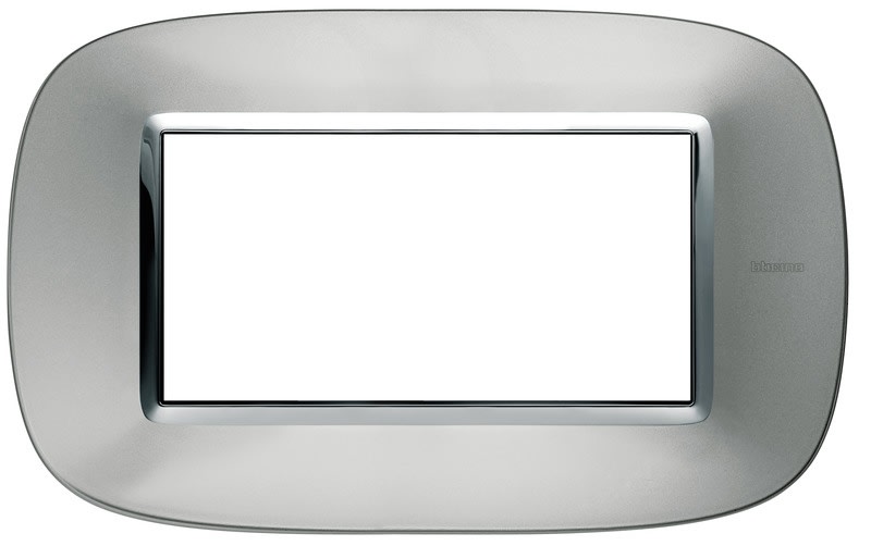 BTICINO - BTIHB4804XC AXOLUTE - PLACCA 4P ALLUMINIO AXOLUTE