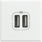 BTICINO - BTIHD4285C2 USB-Lademodul 2-Fach White