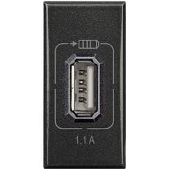BTICINO BTIHS4285C1 AX USB-Lademodul 1Mod Anthrazit