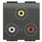 BTICINO - BTIL4283 Anschlussdose RCA 3-f Anthrazit