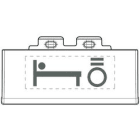 BTICINO - BTIL4915SETBL Symbol-Kit 'Licht Bett' Anth.