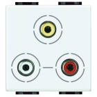 BTICINO BTIN4283 Anschlussdose RCA 3-f WEISS