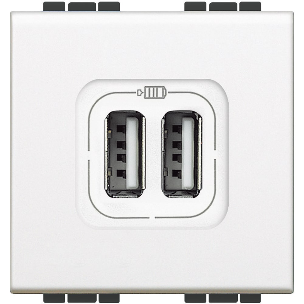 BTICINO - BTIN4285C2 USB-Lademodul 2-Fach Weiss