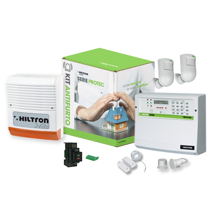 HILTRON LAND SRL C1AKPROTEC4GSM KIT CON CENTRALE IBRIDA PROTEC4GSM +2 RI