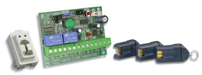 HILTRON LAND SRL C1ASK103 KIT 3 CHIAVI ELETTRONICHE, SCHEDA SK100,