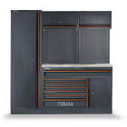BM SPA - BMM045000033 ARREDI PRO E - 2MT INOX 1 MOD. + ARMADIO