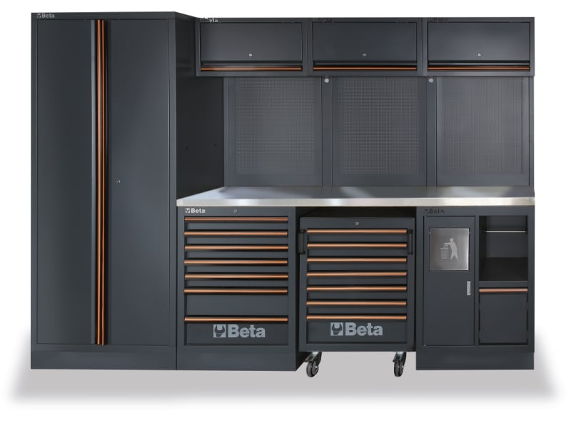 BM SPA BMM045000001 ARREDI PRO 3MT PIANO INOX + ARMADIO