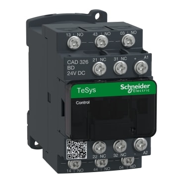 SCHNEIDER ELECTRIC - SNRCAD326BD Contattore ausiliario TeSys D - 3 NA + 2 NC - <= 690 V - 24 Vcc