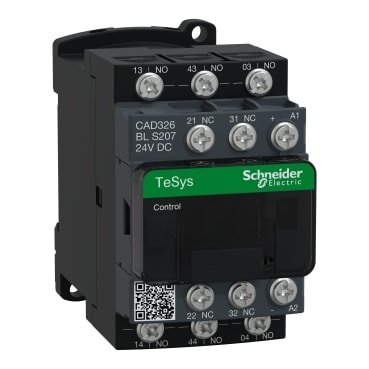 SCHNEIDER ELECTRIC - SNRCAD326BLS207 Relè di controllo, Tesys deca S207 per ferroviario, 3NA+2NC, <= 690V, bobina 24V CC a basso consumo