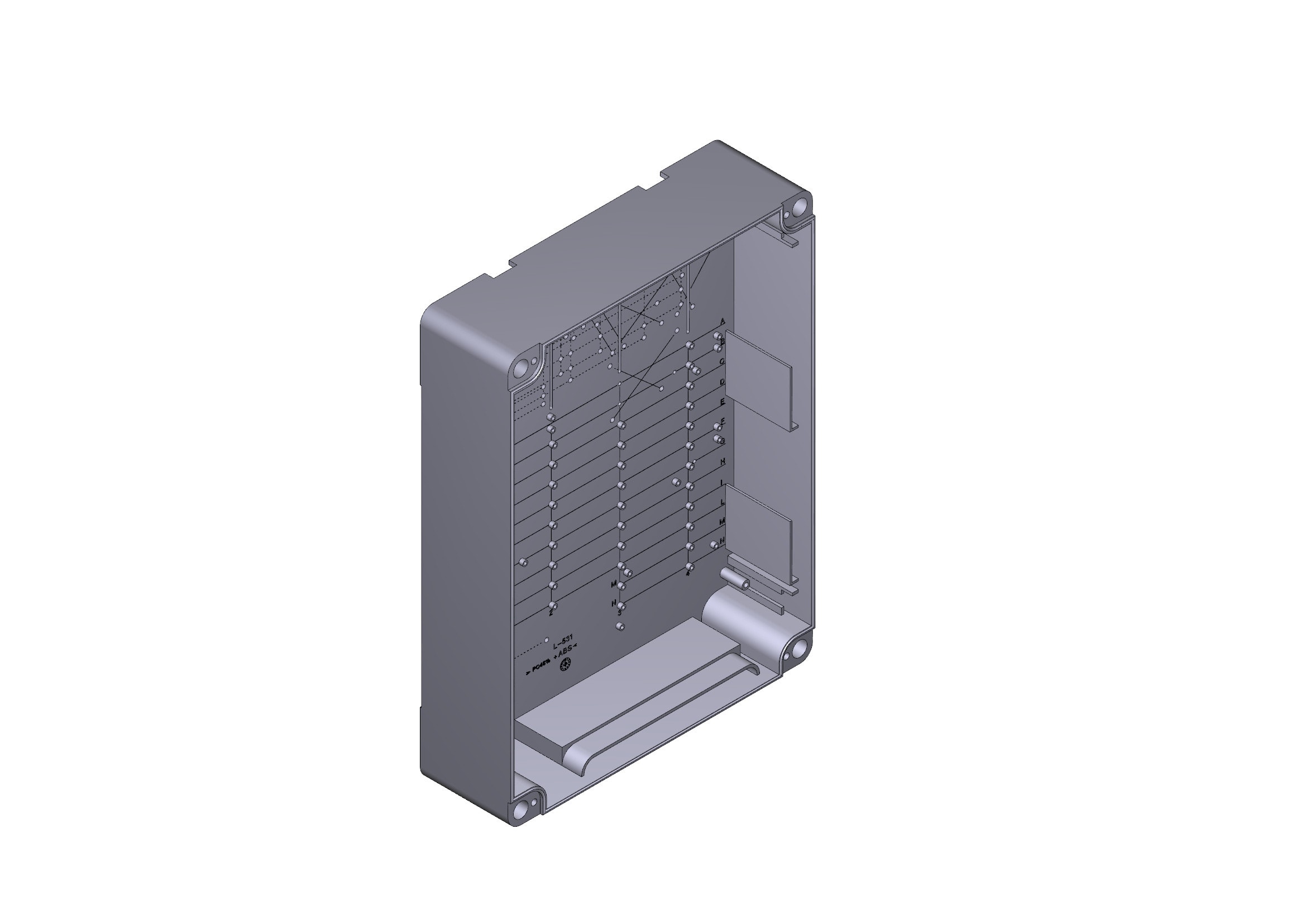 CAME SPA CMC119RIR133 BASE QUADRO COMANDO 240X320MM