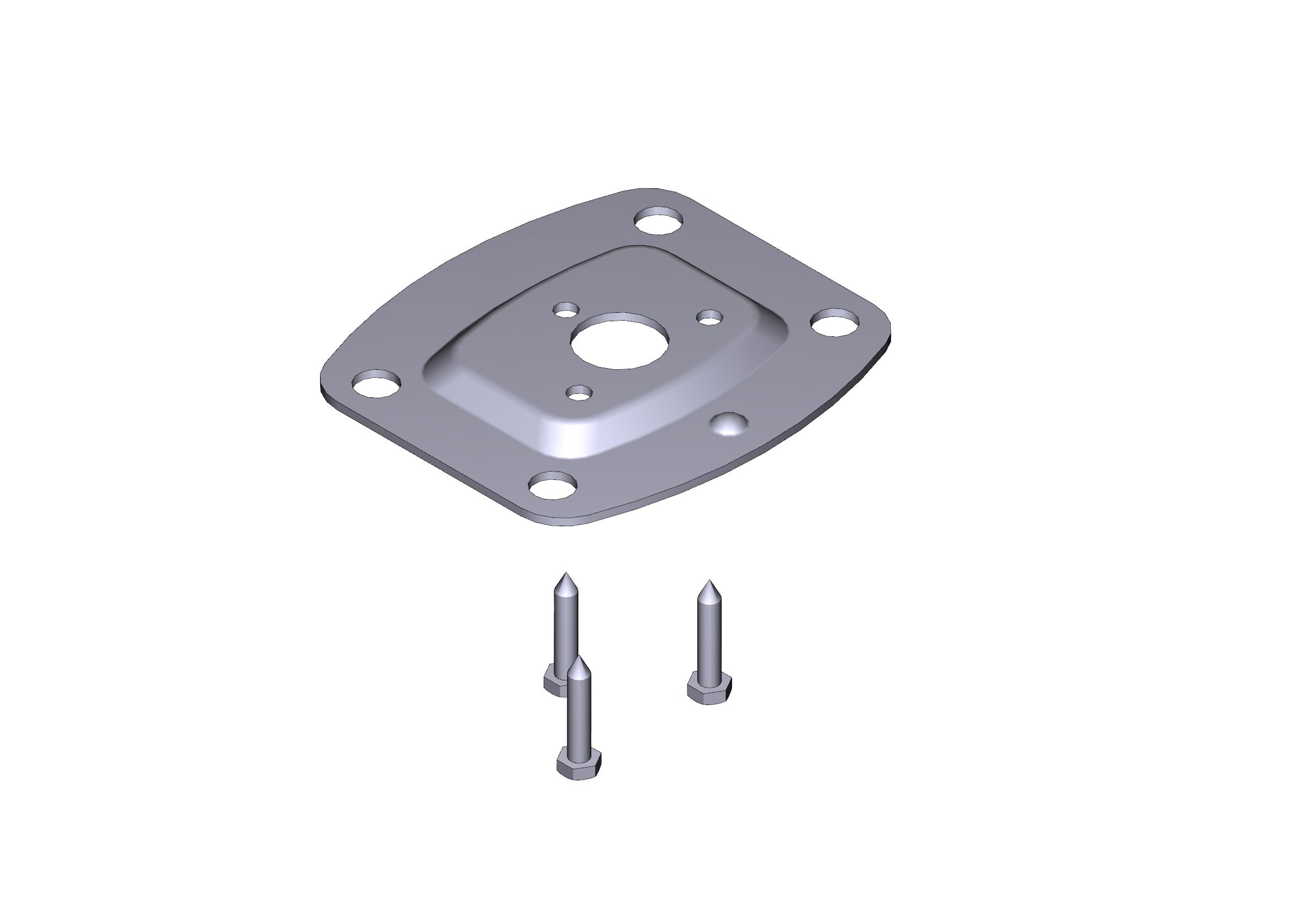 CAME SPA CMC119RIR148 BASE COLONNINA NERA 52X38MM