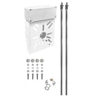 UNIERRE SRL UNIPERSO - URRCB3412FB STAFFA ACCIAIO 130X140X2MM-BIANCO-BOXPVC