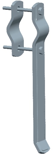 C.B.D. - CBDA050500 ZANCA MURO LUNGA 33CM SPESS. 4 MM