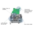 CABUR SRL CBRCBF423GR CBF.4/C230/GR MORS PORTAFUS + LED