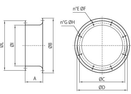 ELICENT (MAICO) ELI5BO9645 CC-BO 45 BOCCAGLIO CC RAL 7001