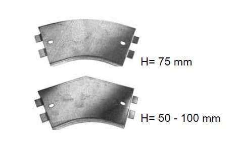 LUCIANO RUSSO SRL - LRSCCRP15Z4 COP. CURVA PIANA 45 150X20MM SENDZIMIR