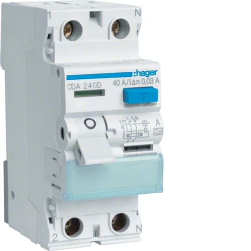 HAGER BOCCHIOTTI HBZCDA240D INTERRUTTORE DIFFERENZIALE PURO BIPOLARE