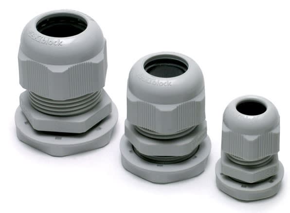 CEMBRE SPA - CEM1900.M12/X PRESSACAVO MAXIBLOCK, IN POLIAMMIDE PA6.6, COMPLETO DI DADO CON COLLARE GIA' MONTATO, M12x1,5, IP68, GRIGIO RAL 7035
