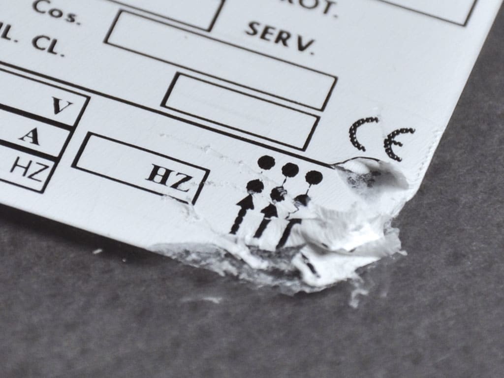 CEMBRE SPA - CEM29902 ETICH.DI SICUREZZA MG-SAT-D BIANCO 37X74