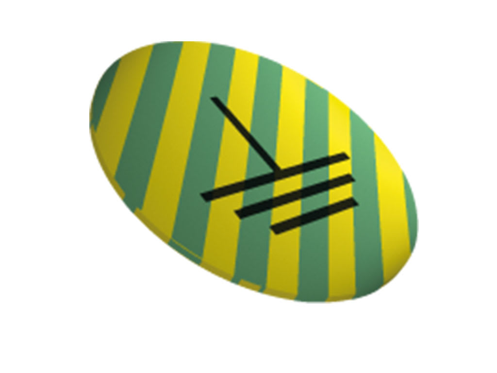 CEMBRE SPA - CEM700702 ETICHETTA ADESIVA PER APPARECCHIATURE CS-EYG, SIMBOLO GIALLO-VERDE TERRA, DIMENSIONE 20mm