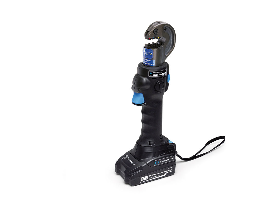 CEMBRE SPA - CEMB15MD UTENSILE OLEODINAMICO A BATTERIA PER LA COMPRESSIONE, DA 15kN, BI-LINEAR, CON TESTA A C APERTA, PER CONNETTORI ELETTRICI FINO A 35 MMQ