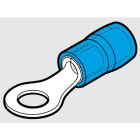 CEMBRE SPA - CEMBKY-M3.5/1 CAPOCORDA A OCCHIELLO RINFORZATO ANTIVIBRANTE, PREISOLATO IN PA6.6, BLU, PER CONDUTTORI IN RAME, HALOGEN FREE, SEZIONE 1,5-2,5mmq VITE 3,5mm