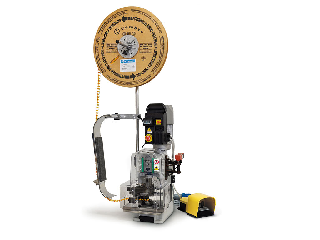 CEMBRE SPA - CEMELB-3 PRESSA DA BANCO, CON COMANDO A PEDALE, PER CONNETTORI CONCATENATI PREISOLATI, DA 0,25 A 6 MMQ