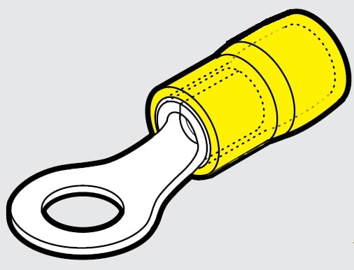 CEMBRE SPA - CEMGKY-M10 CAPOCORDA RINFORZATO GIALLO OCCH.VITE 10