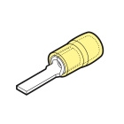 CEMBRE SPA - CEMGKY-PP17 CAPOCORDA A PUNTALE PIATTO RINFORZATO ANTIVIBRANTE, PREISOLATO IN PA6.6, GIALLO, PER CONDUTTORI IN RAME, HALOGEN FREE, SEZIONE 4-6mmq 18x2mm