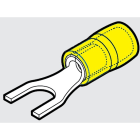 CEMBRE SPA - CEMGKY-U3.5 CAPOCORDA A FORCELLA RINFORZATO ANTIVIBRANTE, PREISOLATO IN PA6.6, GIALLO, PER CONDUTTORI IN RAME, HALOGEN FREE, SEZIONE 4-6mmq VITE 3,5mm