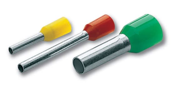 CEMBRE SPA - CEMPKD1510 TUBETTO TERMINALE, PREISOLATO IN PA6, NERO, PER CONDUTTORI FLESSIBILI IN RAME, SEZIONE 1,5mmq P=10mm