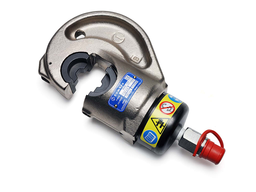 CEMBRE SPA - CEMRHC131 TESTA OLEODINAMICA PER LA COMPRESSIONE, DA 130kN, TESTA A C APERTA, PER CONNETTORI ELETTRICI FINO A 400 MMQ