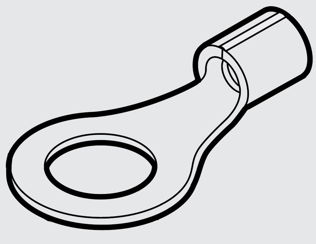 CEMBRE SPA - CEMS2.5-M3.5/1 CAPOCORDA AD OCCHIELLO, NON ISOLATO, CON COLLETTO BRASATO, PER CONDUTTORI IN RAME, VITE 3,5mm B=6,5 SEZIONE 1,5-2,5 mmq