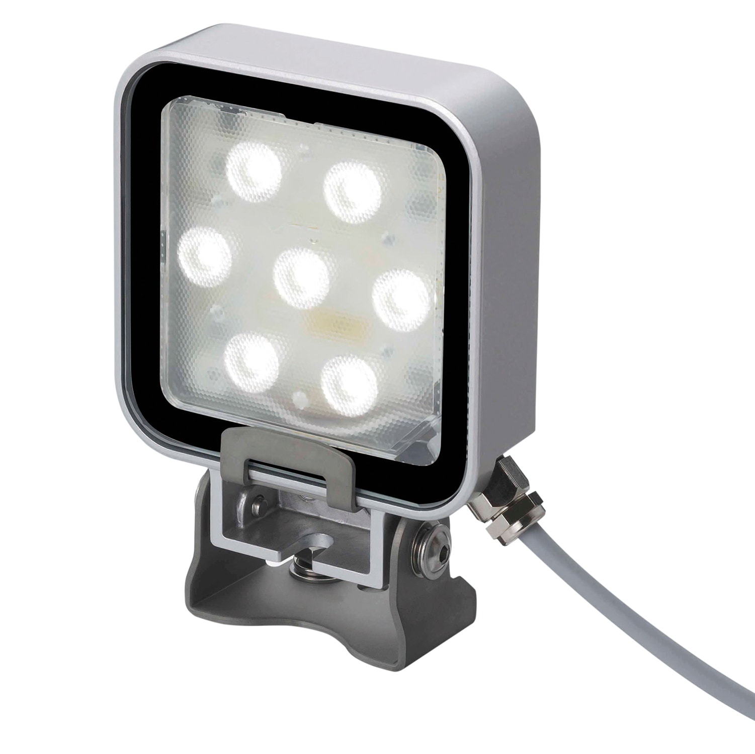 PATLITE EUROPE GMBH PMHCLN-24A-CD-PT Lampada da lavoro a LED, 24VDC, 6500K, cavo, staffa orientabile, IP66G/67G/69K