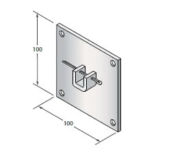 CAME SPA CMC001YM0018 SUPPORTO 100X100 CON SELLA Q10