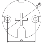 CAME SPA CMC001YM0104 PIASTRA IMPRONTA CROCE