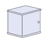 CONCHIGLIA - CON073510901 Serie CVT-CVN - Armadio in vetroresina a 1 vano, con serratura, dim. 546 x 570 x 308 mm (BxAxP)