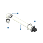 TECNOGAS SRL TGSCONDEB51112 KIT COASSIALE PER CONDENSAZIONE ASP/SC M